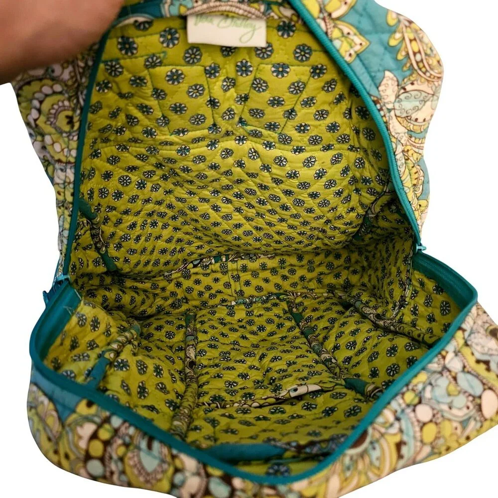 Vera Bradley Paisley Print Backpack With Multiple Compartments & Adjustable Stra